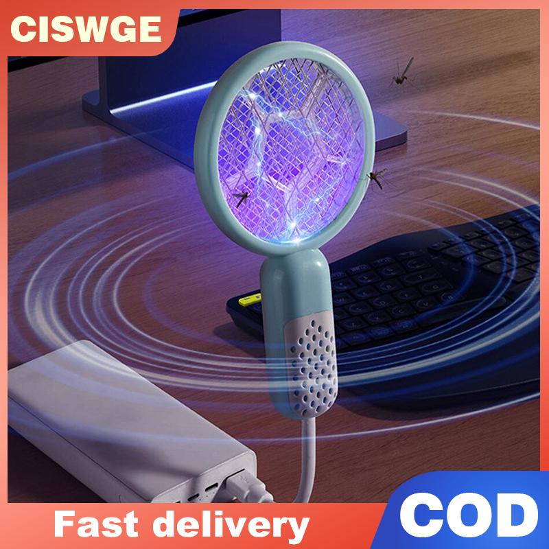 CISWGE ไม้ตียุงไฟฟ้าสำหรับกลางแจ้ง1ชิ้น, ไม้ตียุงไฟฟ้า USB ไม้ตีแมลงขนาดเล็กแสงยูวีช็อตไฟฟ้าใช้ในฤดูร้อนไม้ตีแมลงวัน ราคา 49 บาท*ส่งฟรี