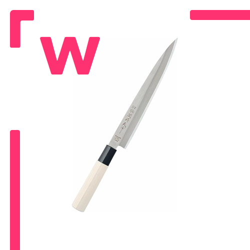 Dao Nhật Bản Kakusee, dao sashimi, dao thép không gỉ, chiều dài lưỡi cắt 20.3cm, rỉ sét và chống mòn