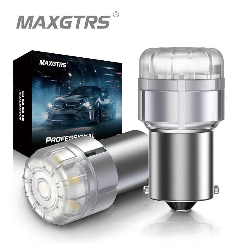 Maxgtrs 1200LM Canbus P21W 1156 BA15S BAU15SPY21W LED Bulb For Skoda Superb Octavia 2 FL 2010 2011 2012 2013 LED Daytime Running Light DRL Lamp (2 Pcs)