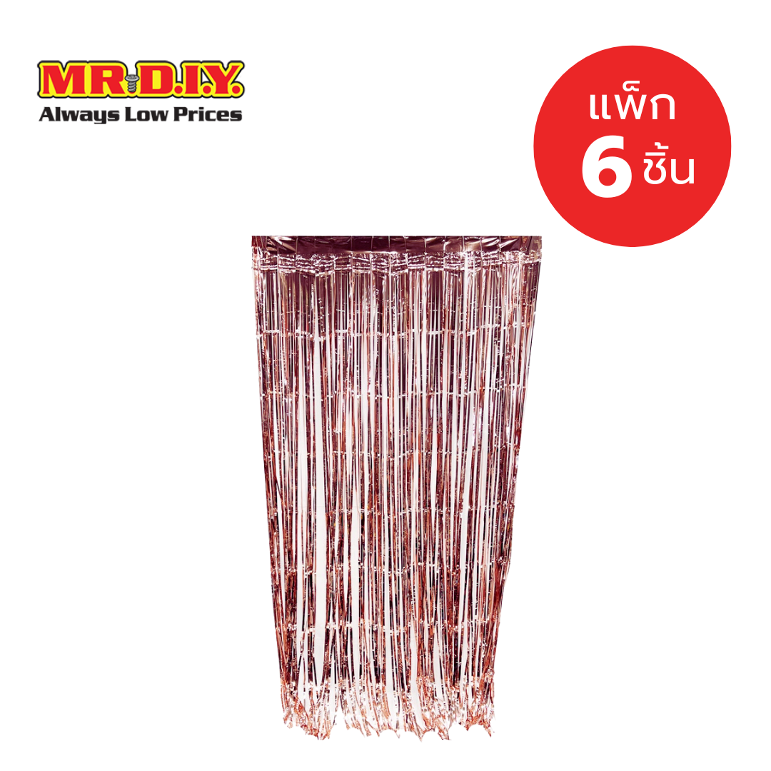 [แพ็ก 6 ชิ้น] มิสเตอร์.ดี.ไอ.วาย ม่านฟอยล์ สีโรสโกลด์ (ขนาด 1 x 2 ม.) ราคา 162 บาท*ส่งฟรี