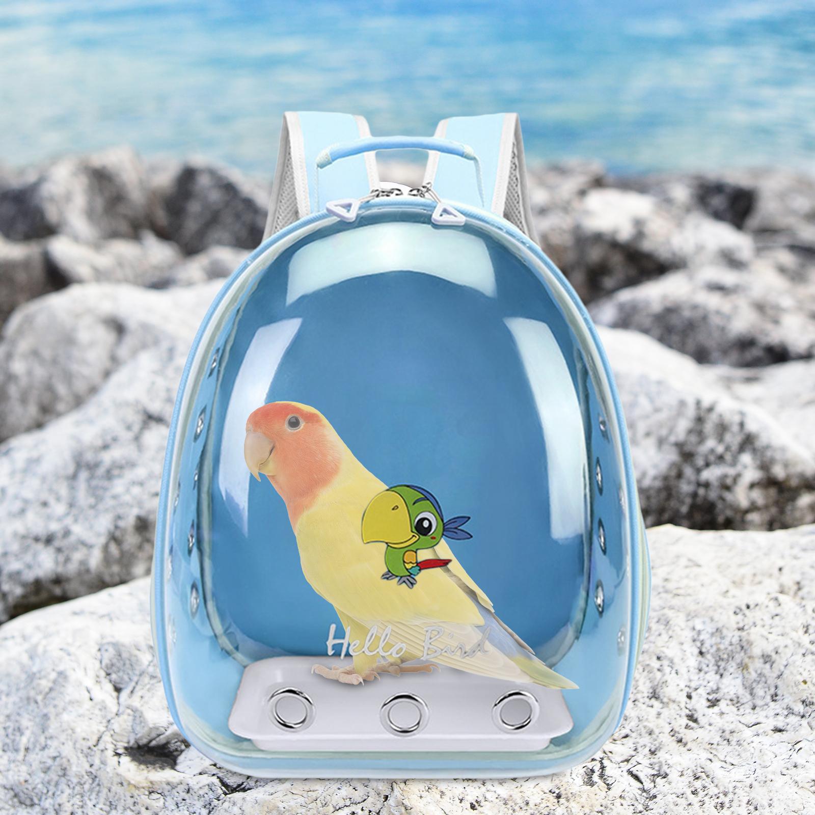 Aimishion Bird Carrier Backpack Portable Bird Travel Cage for Parakeets
