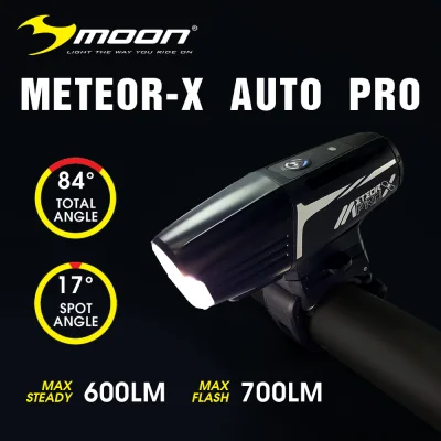 Moon Meteor-X Auto Pro 600 (700) Lumens USB Rechargeable Bicycle Bike Front Light