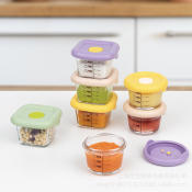 "Glass Baby Food Storage Box - Airtight & Microwave Safe"