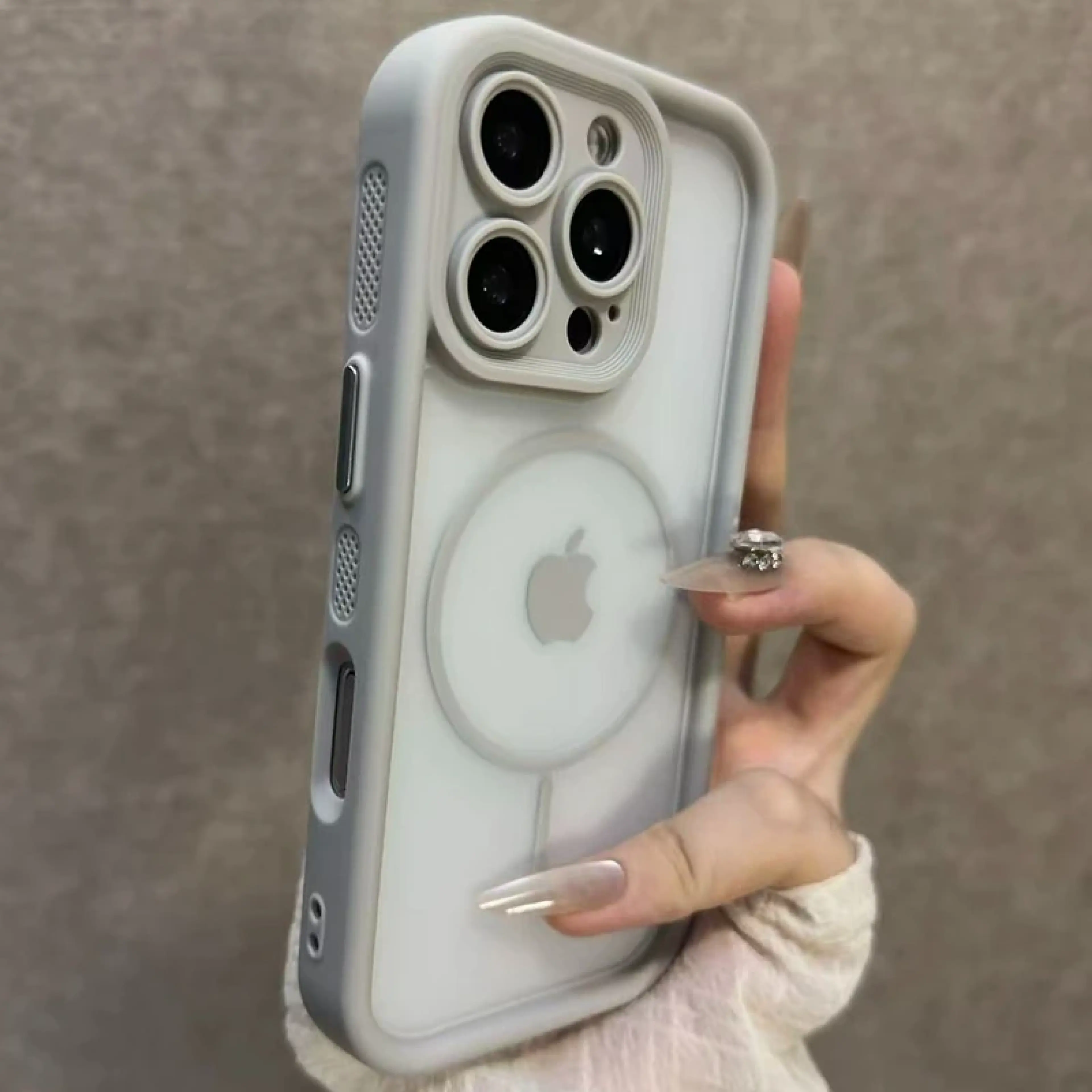 A HOT Luxury Matte Magsafe Transparent Phone Case For iPhone 11 12 13 14 15 16 17 Pro Max Plus Air Magnetic Bumper Back Cases Cover