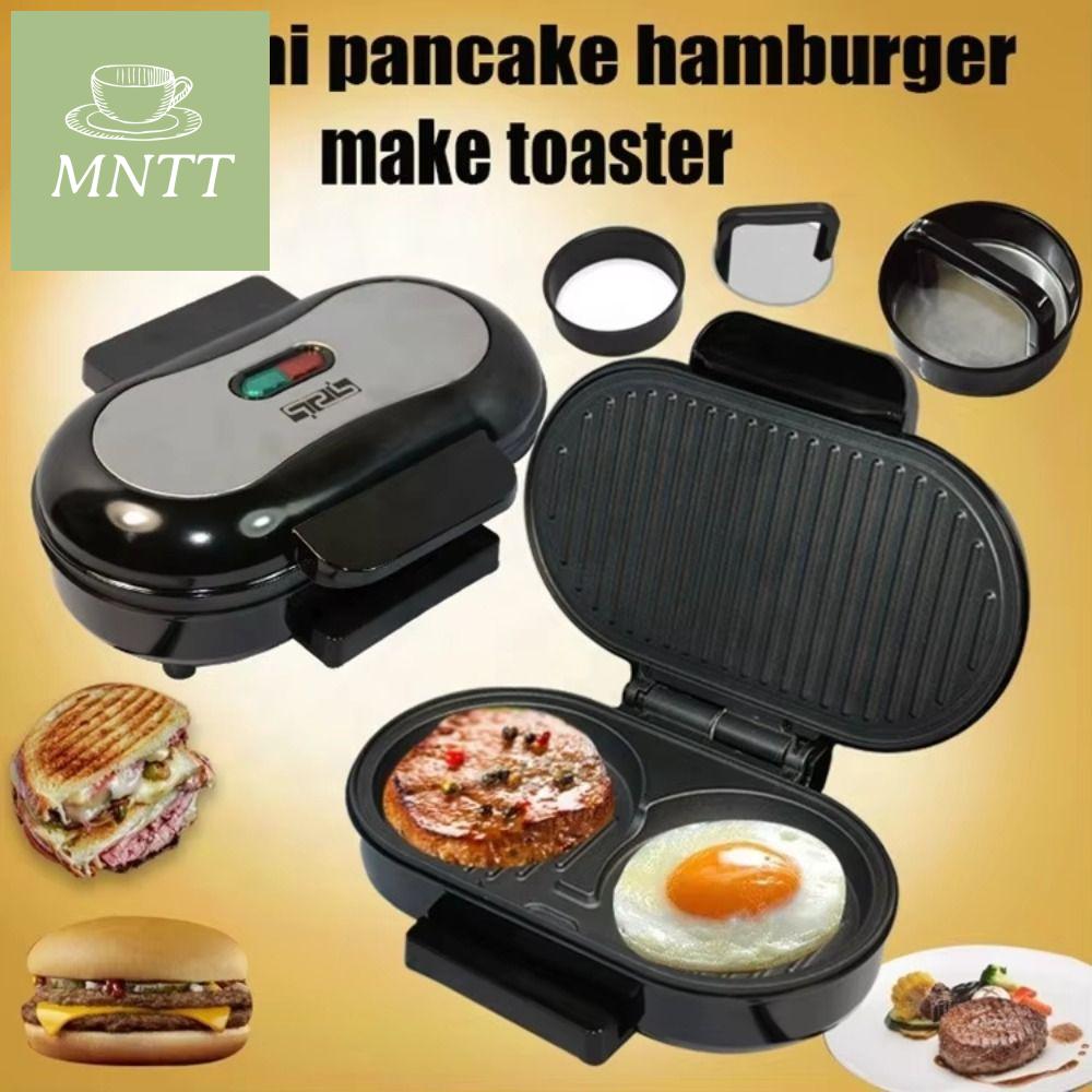 MNTT Vỏ ABS bền chắc Máy làm bánh burger trứng Tấm trên bằng thép không gỉ Đĩa nấu ăn chống dính Máy chiên Thực tế Tiết kiệm không gian Máy làm bánh kếp Sử dụng trong gia đình