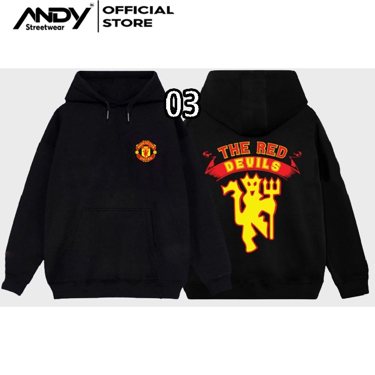 Áo khoác hoodie nam CLB Manchester United chất nỉ bông dày dáng rộng thoải mái BST 12 mẫu hoodie MU 