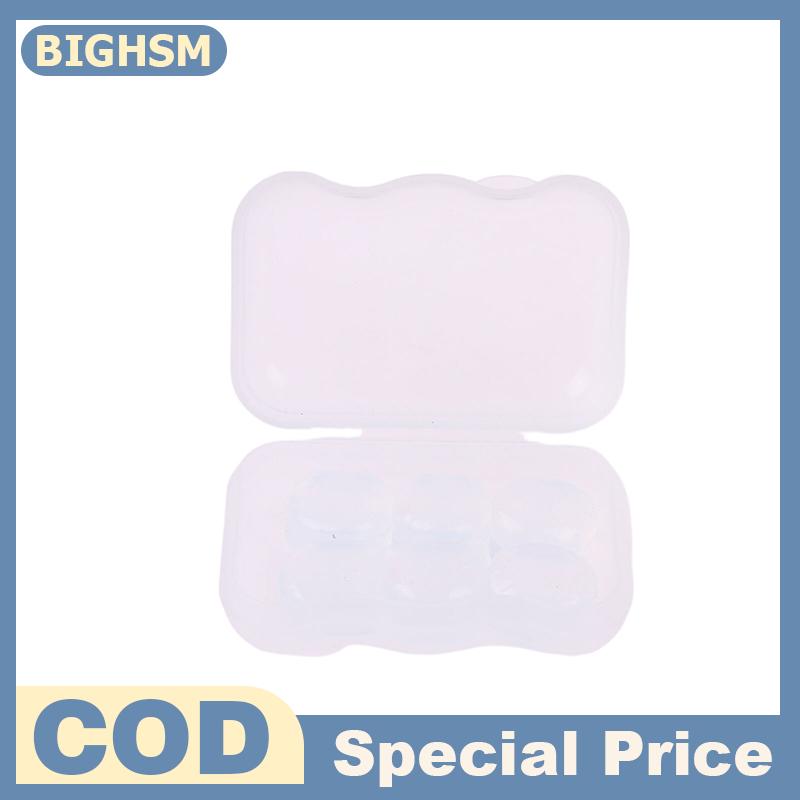 BIGHSM 6 cái nút bịt tai bằng silicon mềm Nút Bịt Tai cách âm giảm tiếng ồn trong suốt Phụ Kiện Bơi Chống Nước nút bịt tai cho giấc ngủ