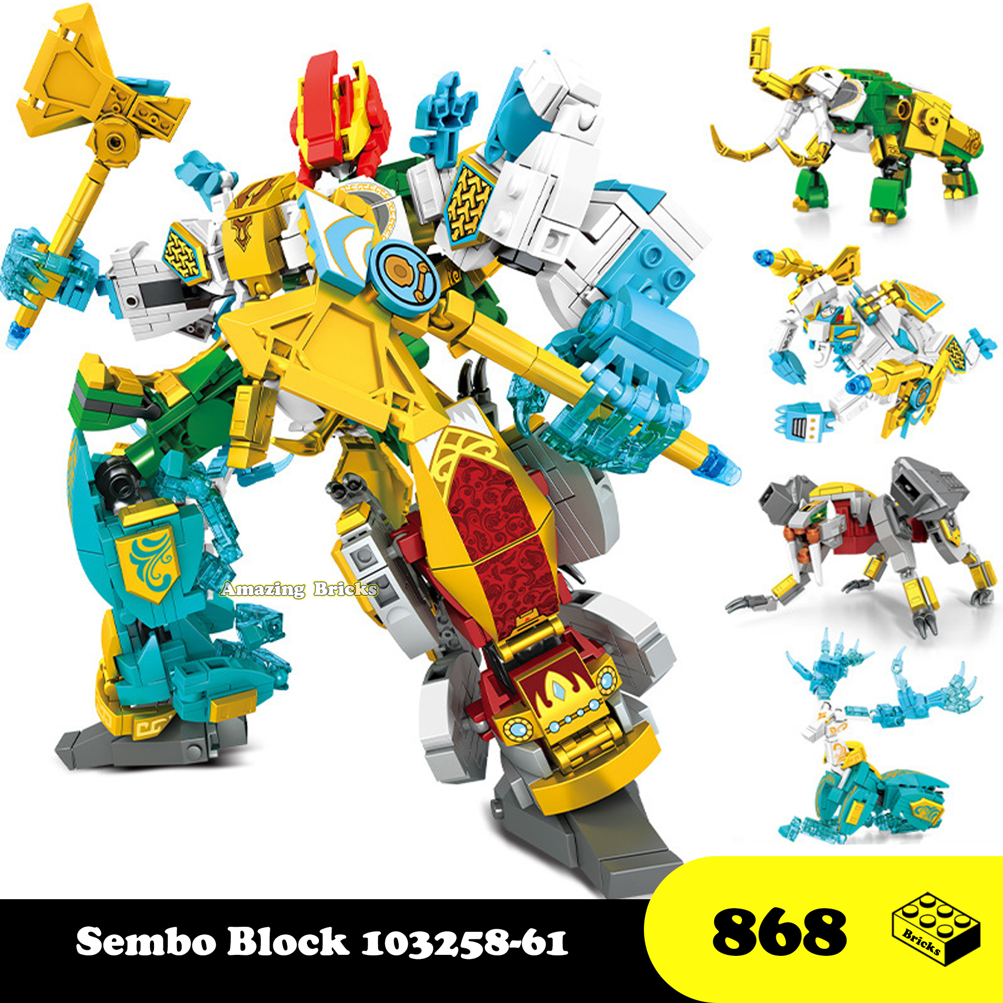 Đồ chơi Lắp ráp Robot Thần thoại Bắc Âu Thor, Sembo Block 103258
