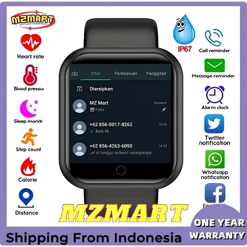 Jam Tangan Hp Pintar Android Digital Smartwatch Imo Anak Pria Wanita Dewasa Sport Bluetooth Notif Whatsapp Wa Telp Sms Sensor Detak Jantung Anti Air Harga 67,000 rupiah*Gratis Ongkir
