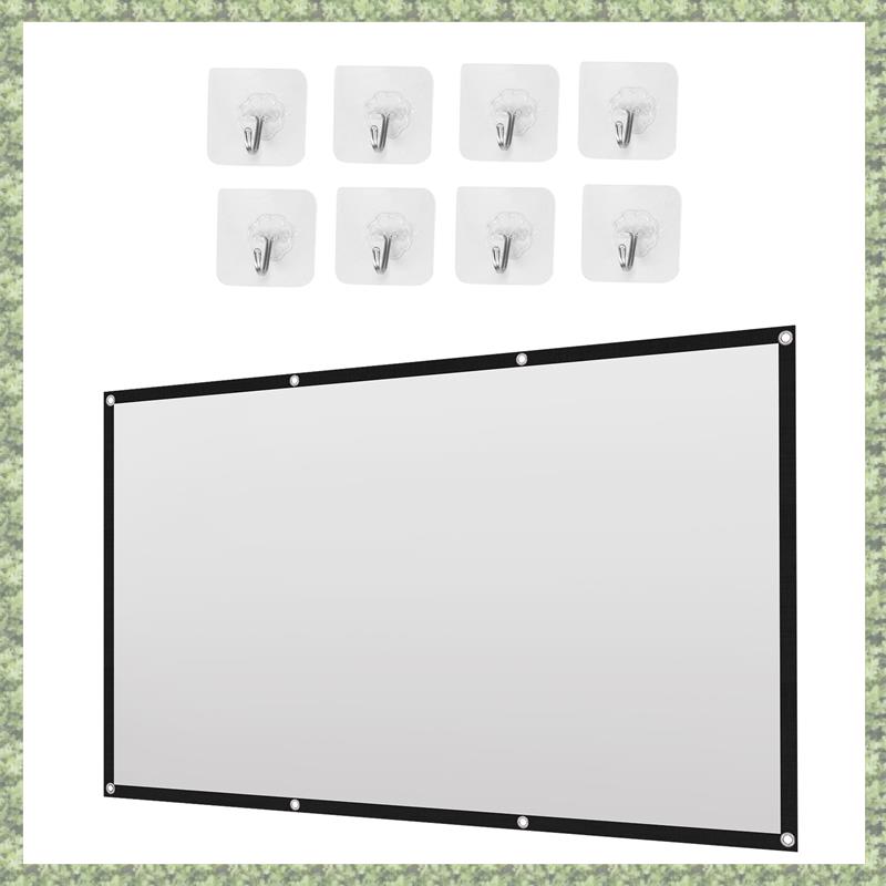 Projector Screen for Home Theater HD White Foldable Anti-Crease
