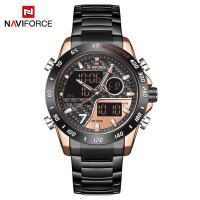 NAVIFORCE Jam Tangan Analog-Digita Prial NF-9171M Stainless Steel