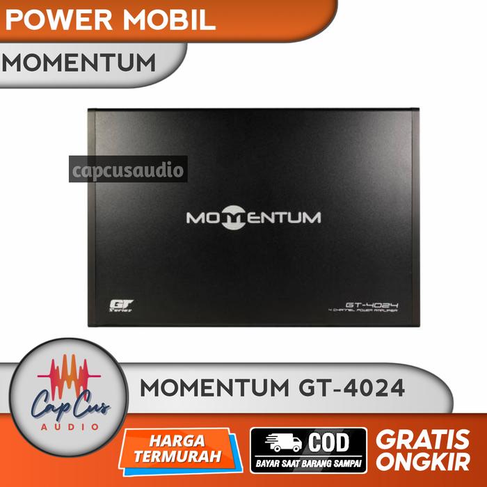 POWER MOMENTUM 4 CHANNEL GT-4024 POWER MOMENTUM AMPLIFIER 24 VOLT - Gema Audio Harga 1,770,000 rupiah*Gratis Ongkir