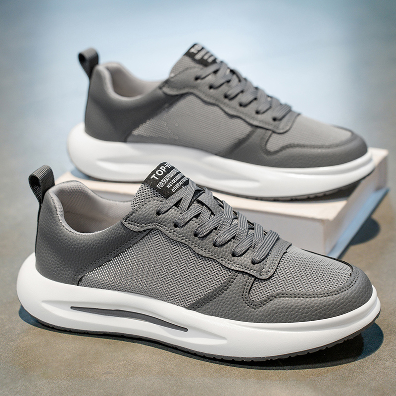 Mens Autumn New Outdoor Mesh Breathable Sports Shoes Korean Popular Youth Running Basketball Football Training Fitness Casual Shoes Lace Up Waterproof Low-Top Sneakers Shoes Size 39-44 - 2