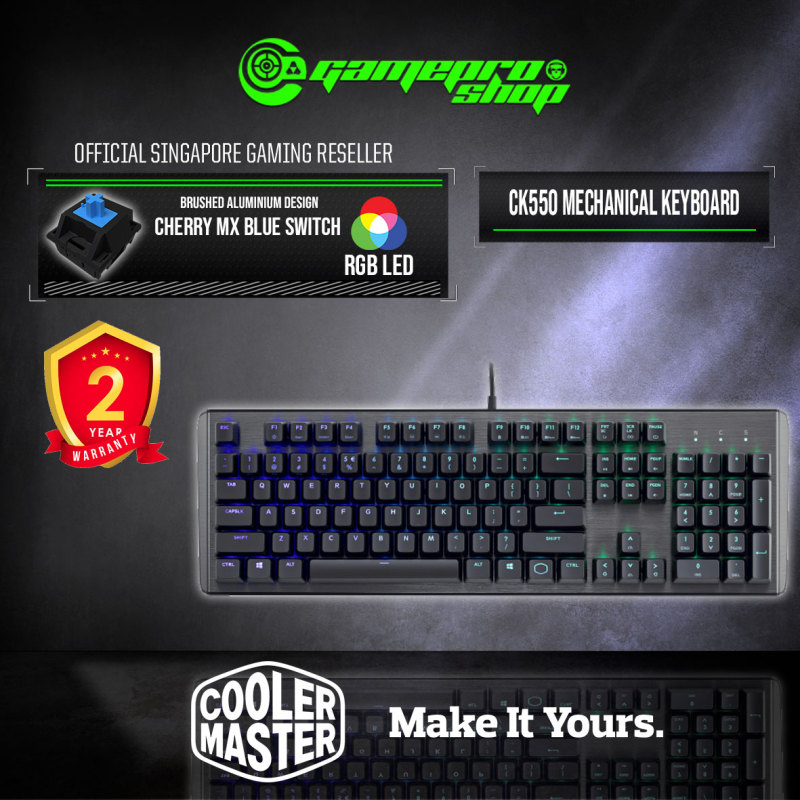 CoolerMaster Masterkeys CK550 RGB Gateron RED / BROWN / BLUE ) MECHANICAL GAMING KEYBOARD (2Y) Singapore