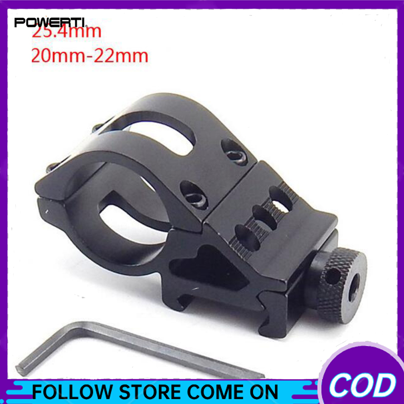 25.4MM Crooked Clamp Bracket Offset Ring Side Mount for Flashlight