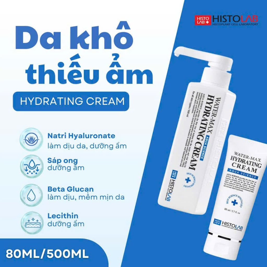 KEM DƯỠNG ẨM TỐI ƯU - WATER MAX HYDRATING CREAM, HISTOLAB