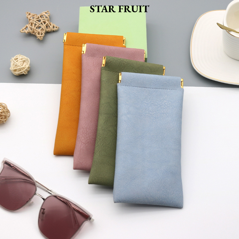 STAR FRUIT⭐ Fashion Automatic Closure Glasses Buggy Bag Protective Sunglasses with Myopia Glasses Anti-Pressure Portable Design ราคา 29 บาท*ส่งฟรี