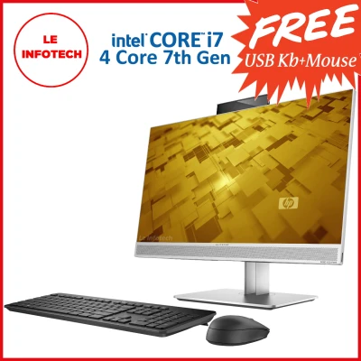 HP EliteOne 800 G3 23.8in Non-Touch All-in-One PC Intel Core i7-7700 16GB 512GB SSD WebCam B&O W10Pro Used - Leinfotech