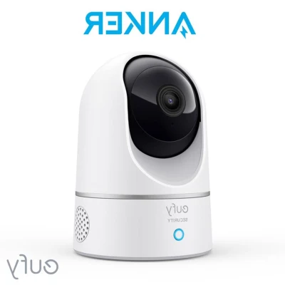 Anker eufy Indoor Cam 2K Pan and Tilt Home Security Indoor Camera Human and Pet AI Works with Voice Assistants
