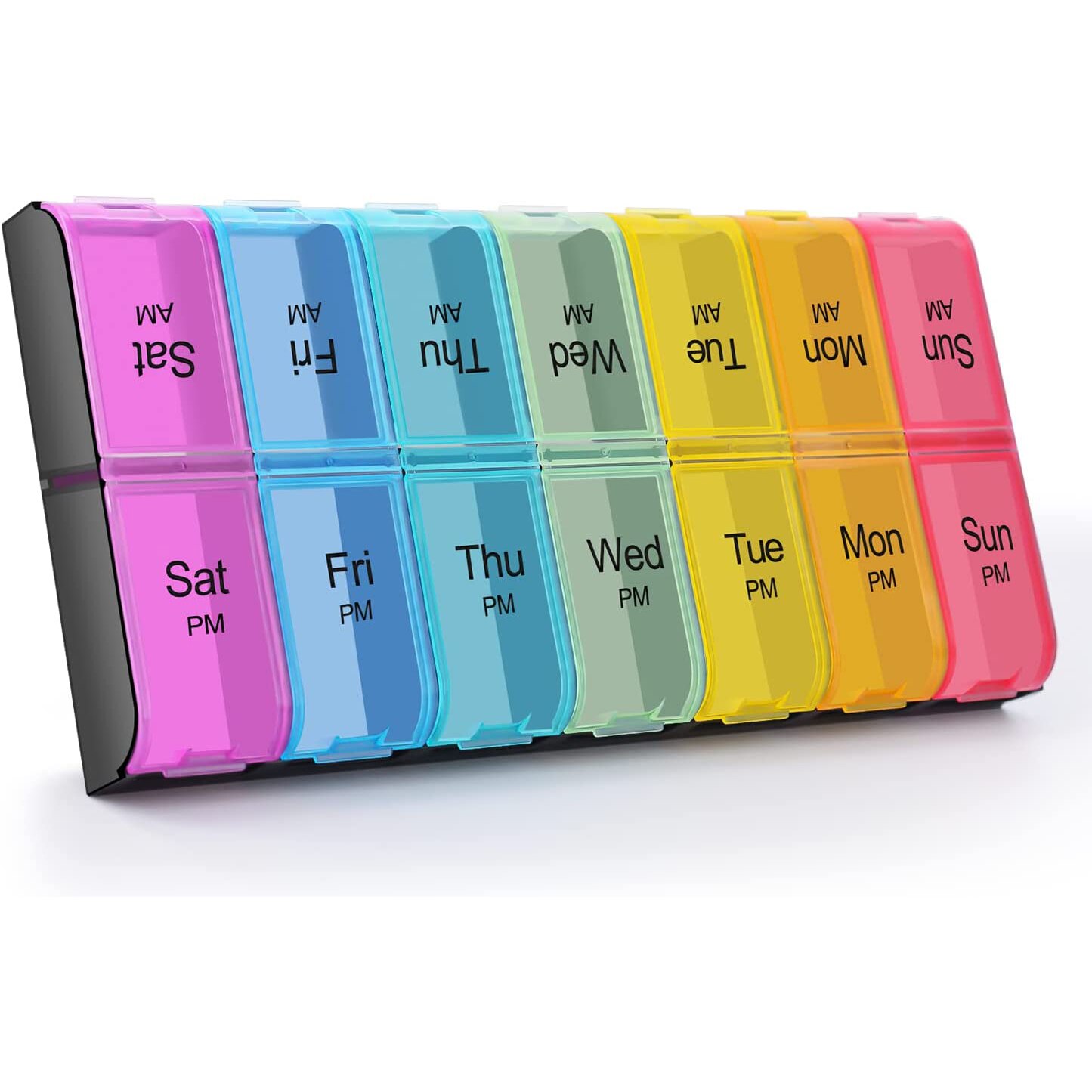 Weekly 7 Day AM PM Pill Organizer 2 Times A Day Pill Cases Large