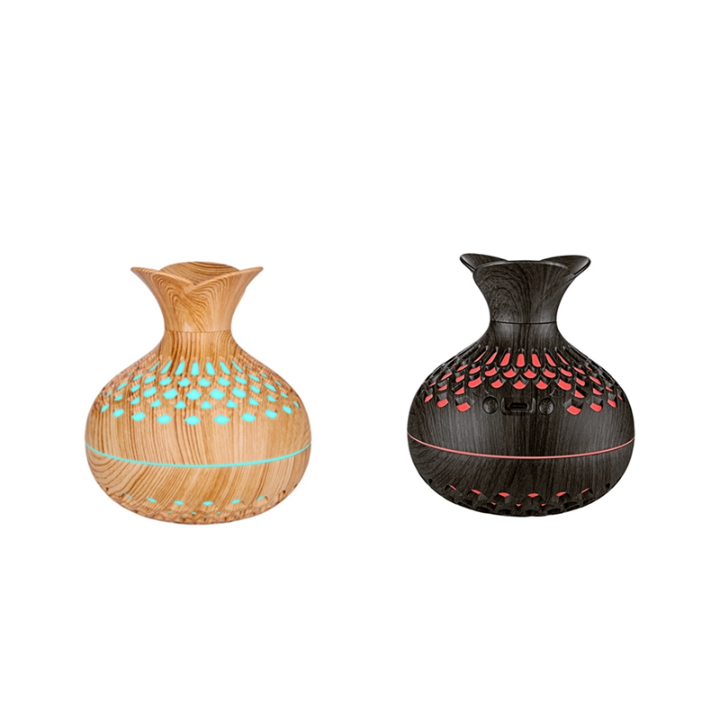 300ml USB Air Humidifier Mini Humidifier Desktop Humidifier Hollow Vase Shape Humidifier with Colorful Night Lights