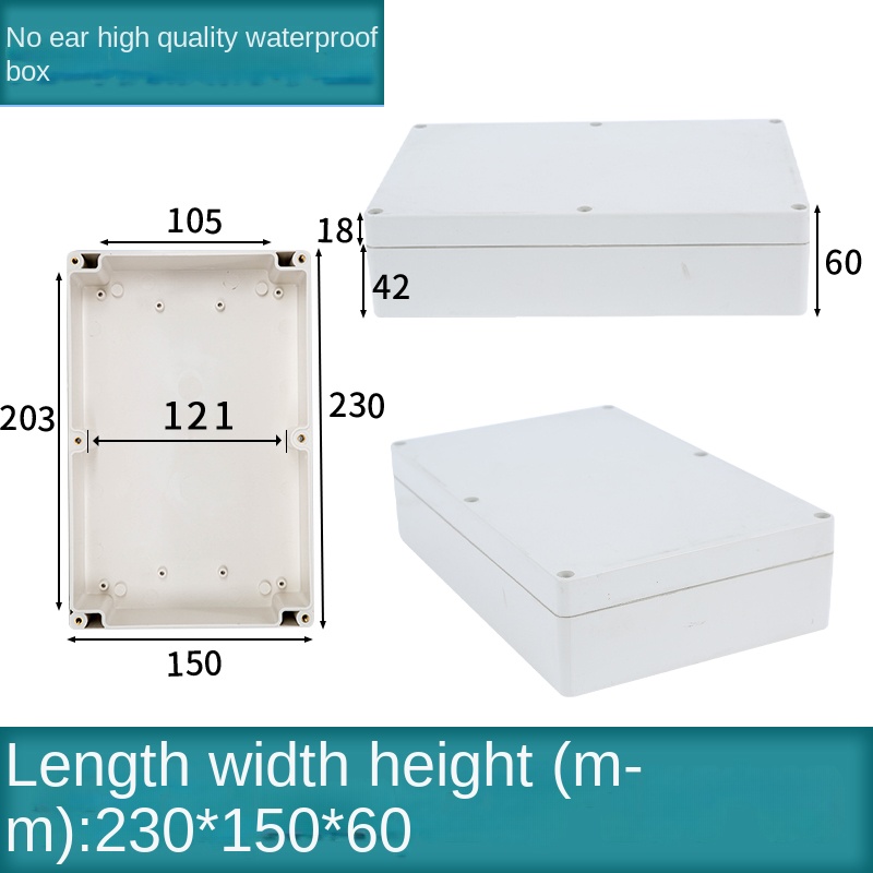Vỏ Nhựa Chống Nước 230x150x60 mm | Kehua F-type Xám Công Nghiệp IP65 Hộp Tủ Điều Khiển Tự Động Hóa Công Nghiệp