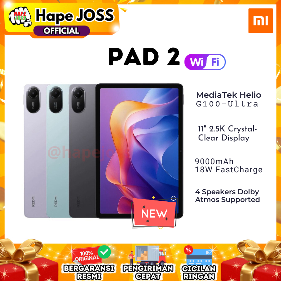Xiaomi Redmi Pad 2 4/128GB Wifi Garansi Resmi Harga  2,299,000 Ringgit*Penghantaran Percuma
