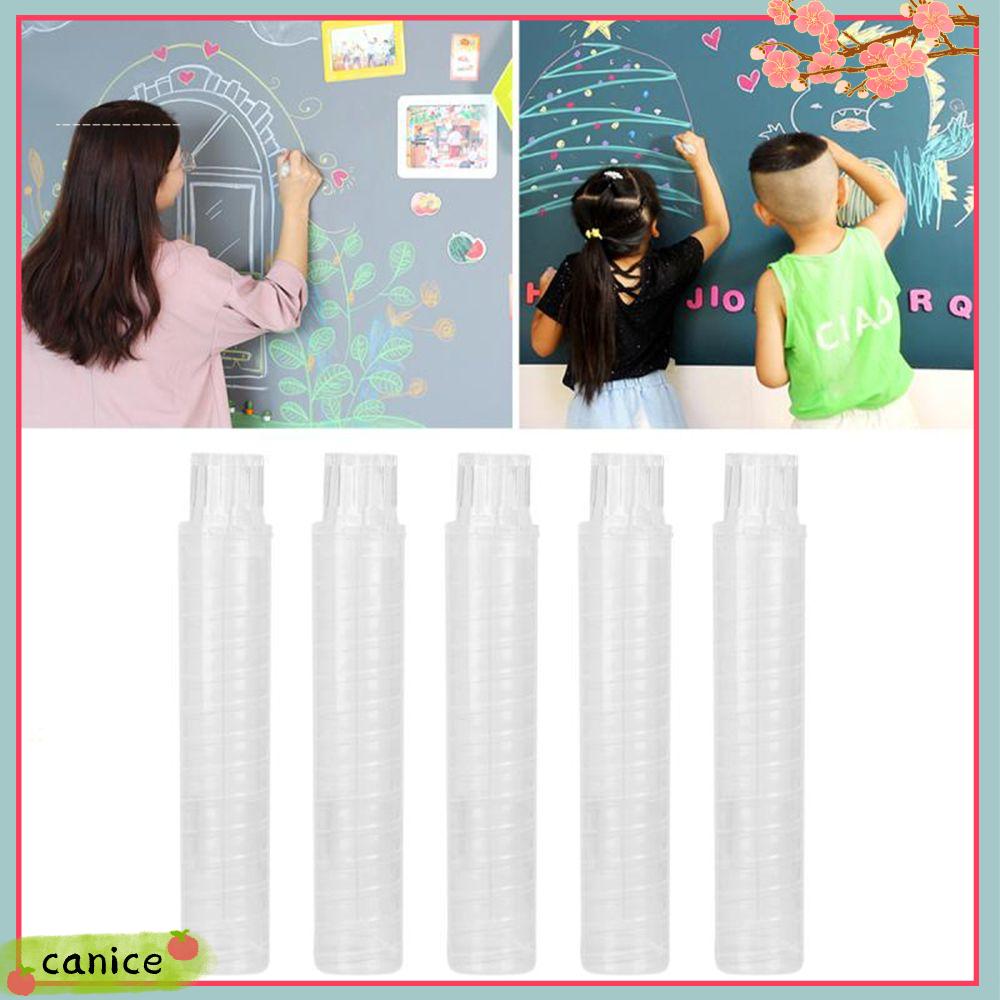 ASO5S 5PCS/Set Chất Lượng cao Tái sử dụng Trong suốt Có thể giặt Chalk Clip Bìa Chalk Bảo Vệ Chalk Pen Chủ Mở rộng