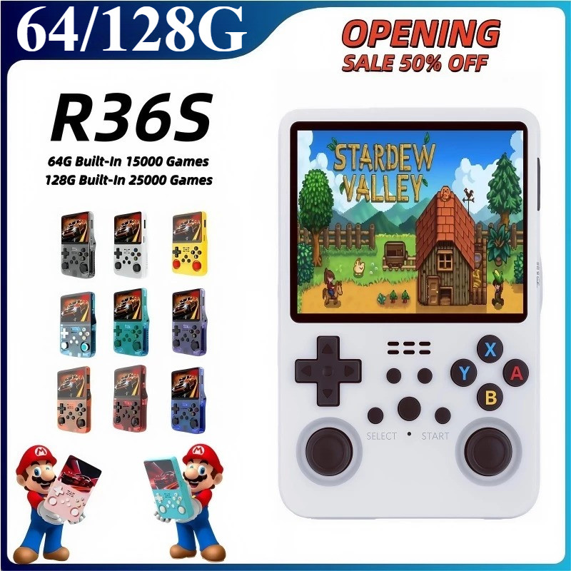 คอนโซลเกม R36S ดั้งเดิมพร้อมชิปสองชิปคอนโซลแบบพกพาอาร์เคดย้อนยุค เกมเครื่องเกมอาร์เคด ของขวัญมือถือสําหรับเด็กผู้ชาย ราคา 929 บาท*ส่งฟรี