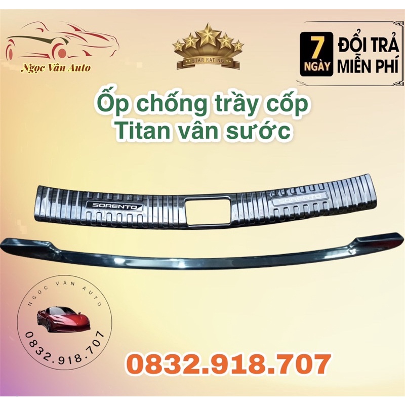 Ốp chống trầy cốp SORENTO 2021 - 2023 mẫu Titan -