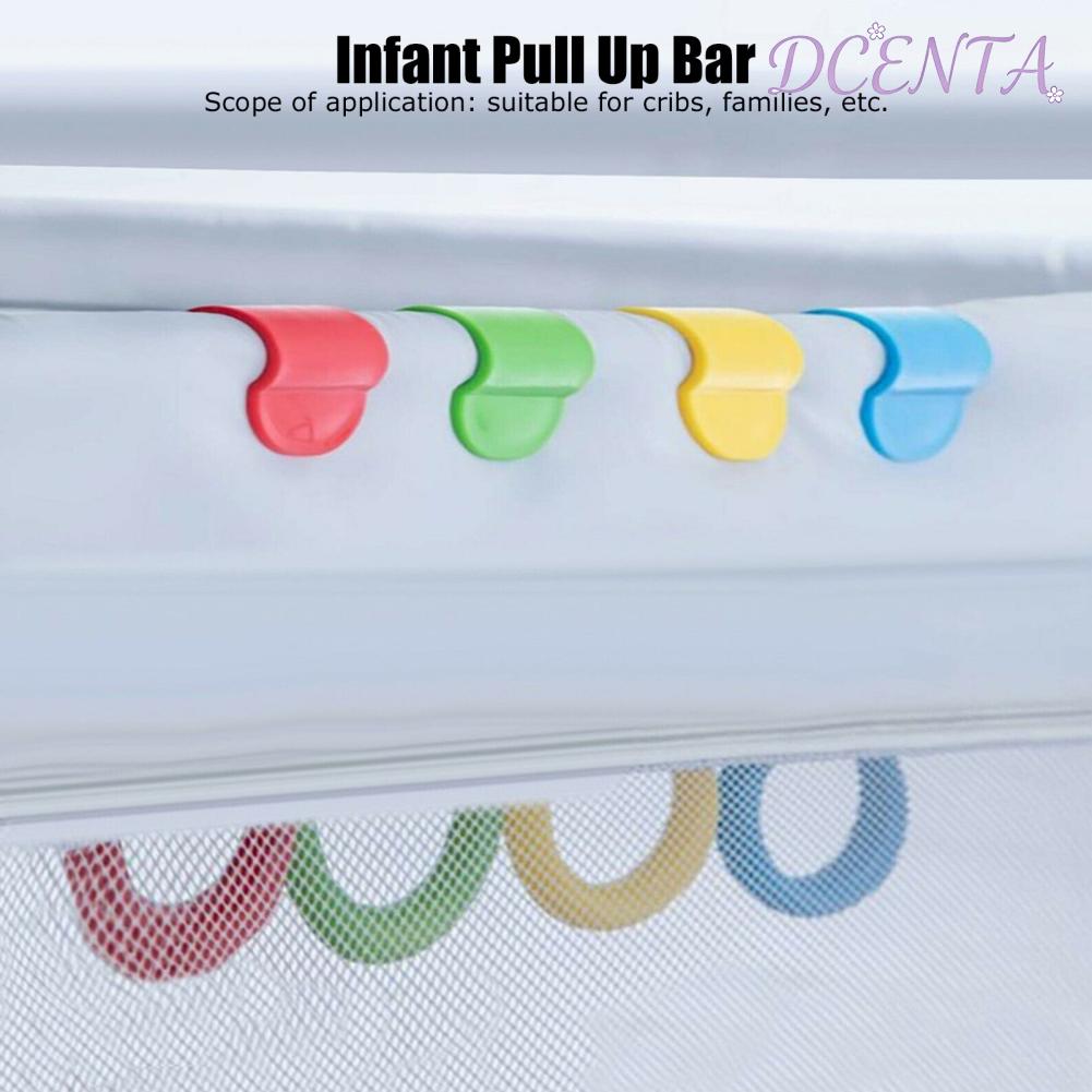 DCENTA ทารก Pull Up Bar ปลอดภัยปฏิบัติ 4 ชิ้น 77g/2.7oz สบายถือเด็กดึงแหวนการออกแบบตามหลักสรีรศาสตร์สำหรับครอบครัวสำหรับเปล ราคา 234 บาท*ส่งฟรี