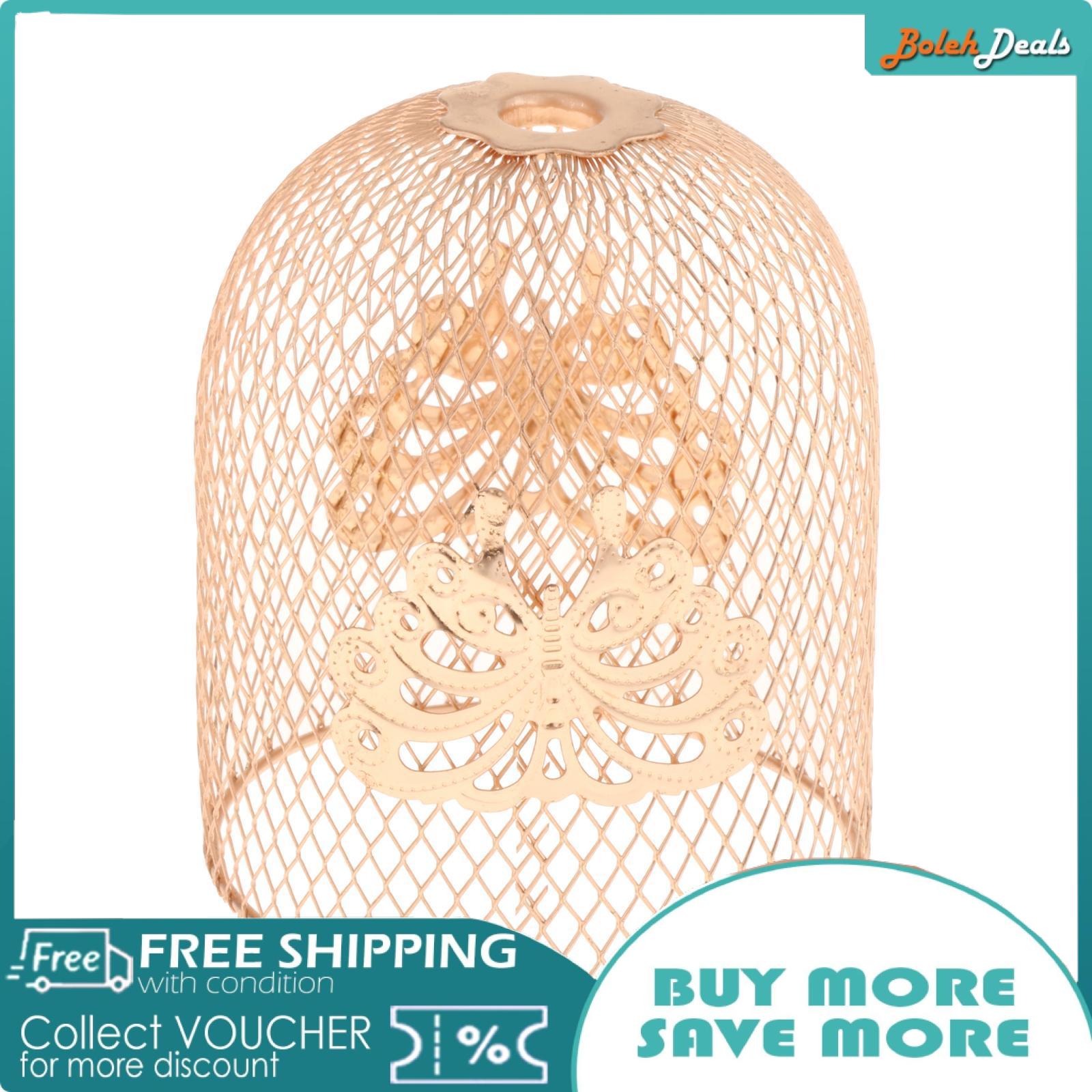 BolehDeals Metal Wire Pendant Lamp Shade Metal Wire Cage Lamp Guards