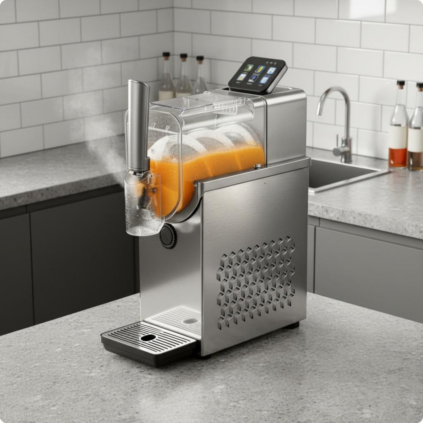 Automatic Cleaning Slush and Soft Serve Machine Multi Function Slush Machine Small Size Soft Serve Ice Cream Creator Stainless Steel for Home, Party ราคา  9,176 บาท*ส่งฟรี