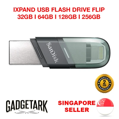 [SG] SanDisk 32GB I 64GB I 128GB I 256GB iXpand USB Flash Drive Flip for Apple iPhone and iPad