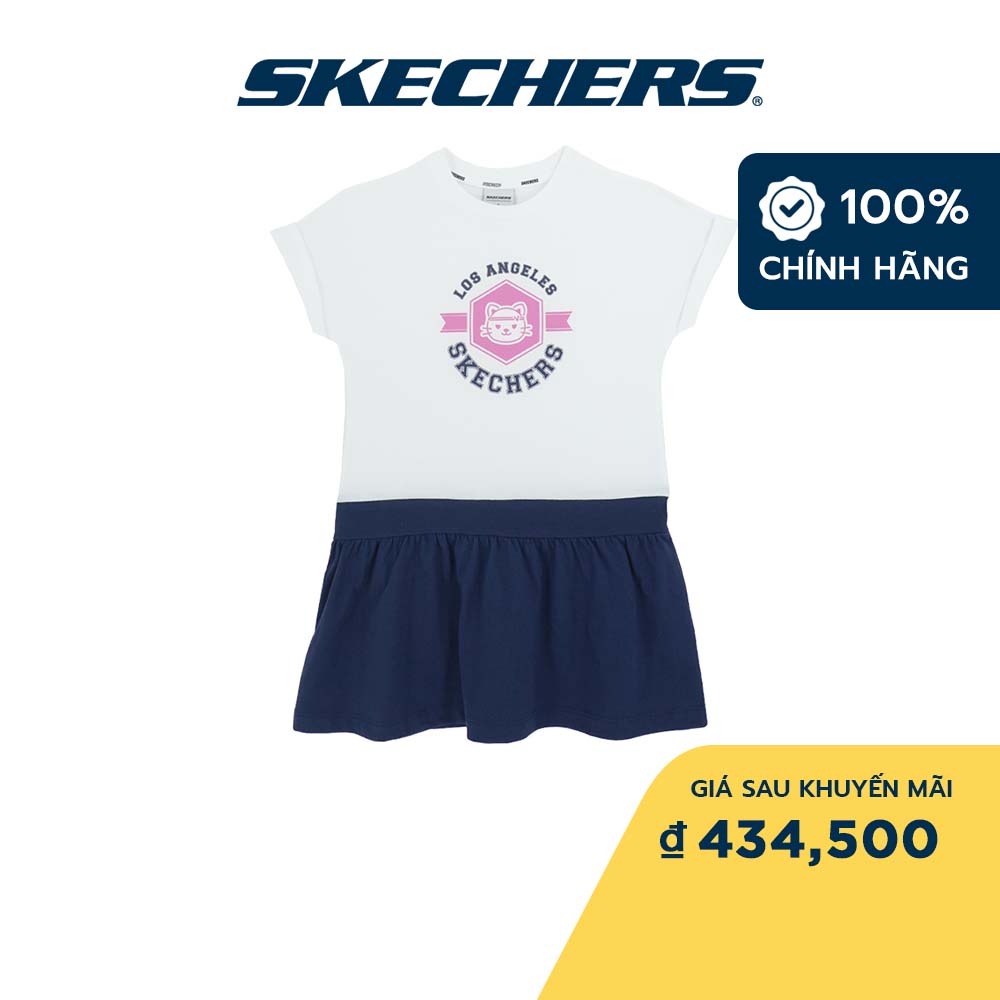Skechers bé gái đầm thường ngày - sl223g277-pgbl