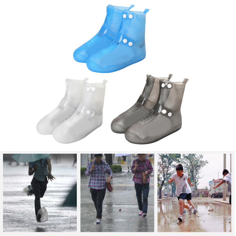 1 Pair Waterproof Protector Shoes Cases Unisex Buckle Rain Shoes Covers