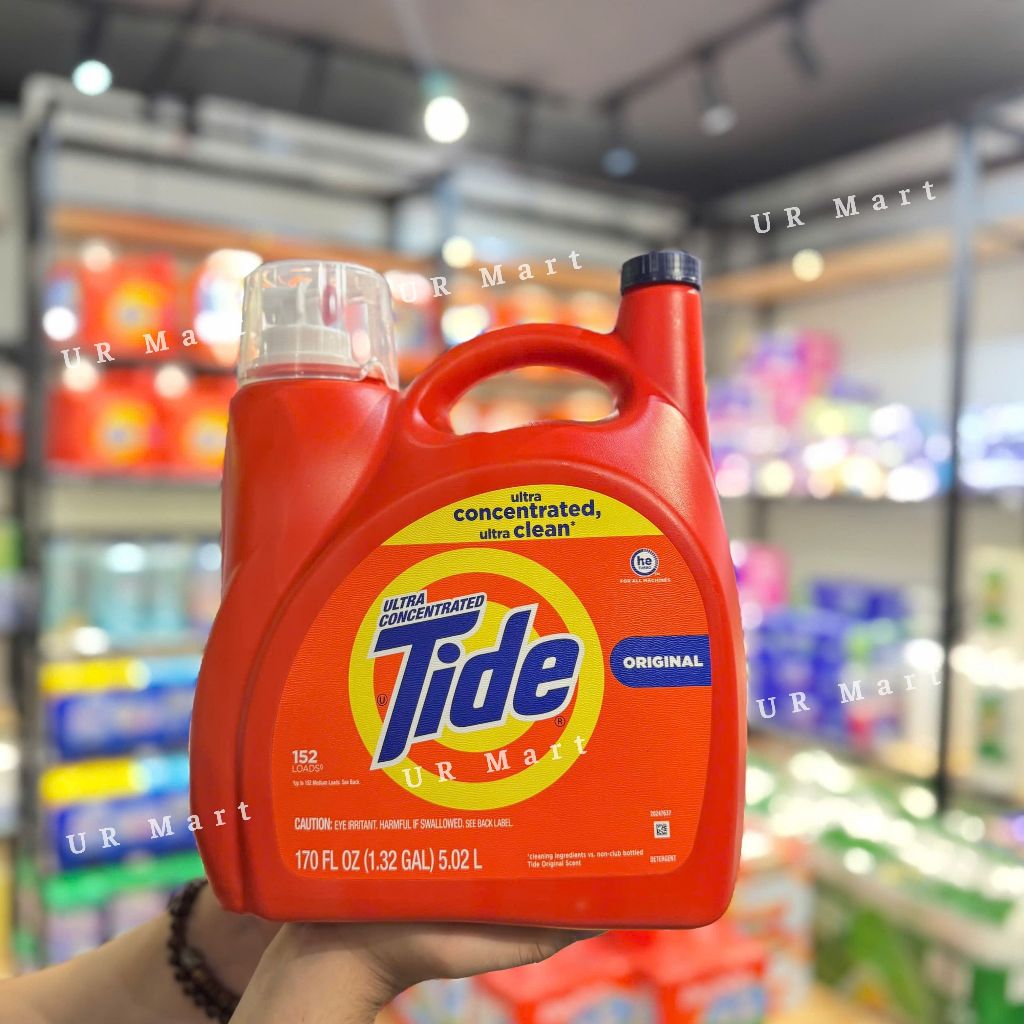 Nước giặt Tide Original Ultra Concentrated HE Liquid Laundry Detergent 5.02L - Làm sạch sâu mà không gây hại cho vải: Tide Ultra Concentrated vừa đảm bảo áo quần sạch tinh tươm, vừa giữ cho sợi vải mềm mại, không bị xơ cứng hay bạc màu sau nhiều lần giặt.