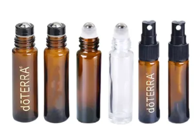 5Pcs/6Pcs 10ML Roller/Spray Glass Amber Bottle Leak Proof Roller Bottle For Essential Oil