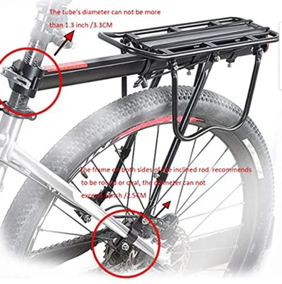 T2P Food Delivery Rear Rack For Bicycle Adjustable Bike Luggage Cargo Rack Bicycle Accessories Equipment Stand Footstock Bicycle Carrier Racks