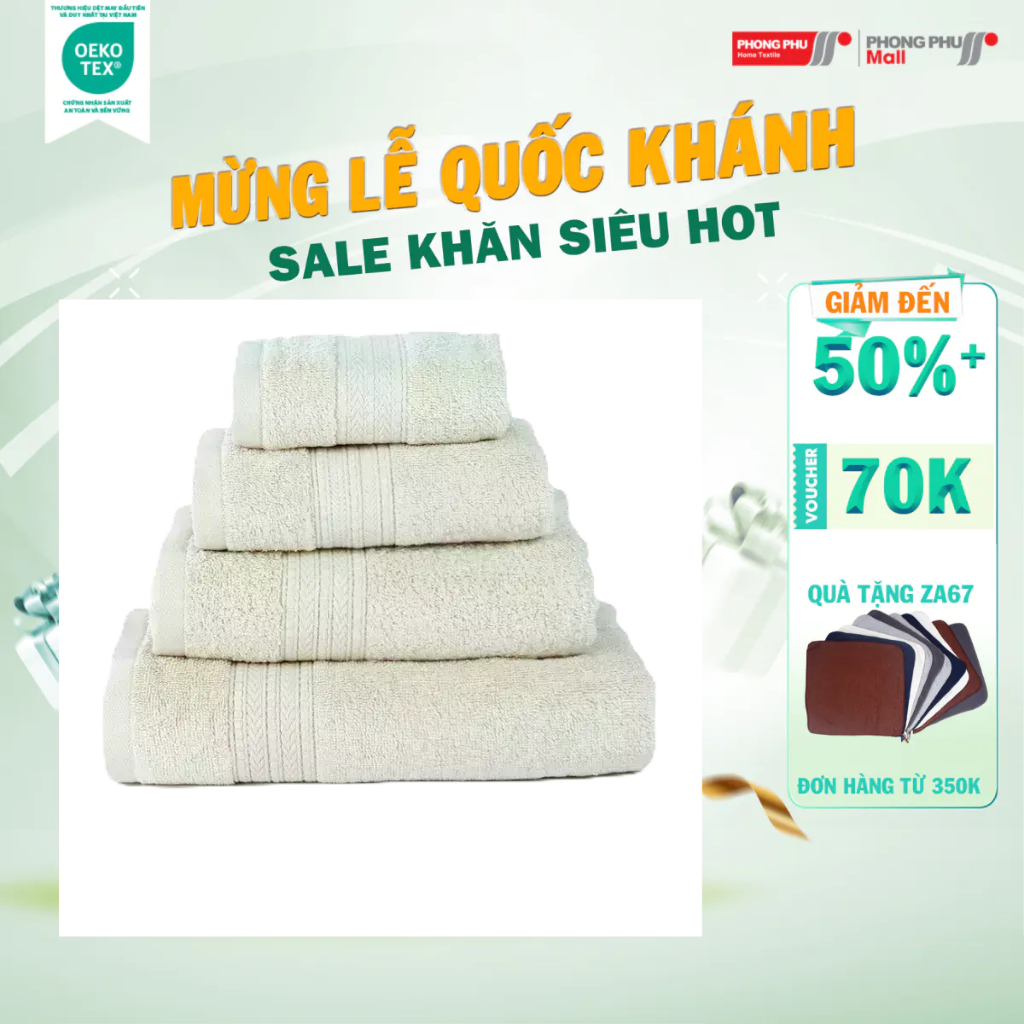 Khăn tắm belleto cotton wb03 60x120cm