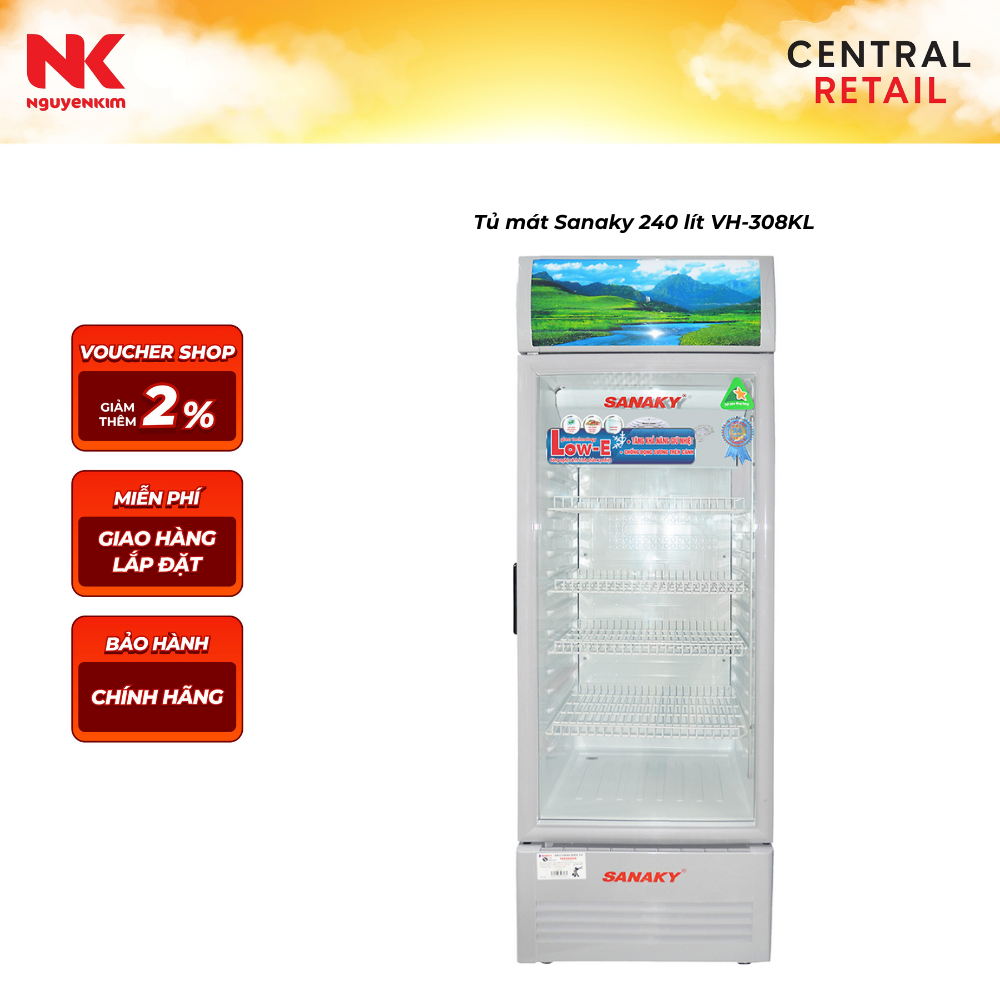 Tủ mát Sanaky 240 lít VH-308KL