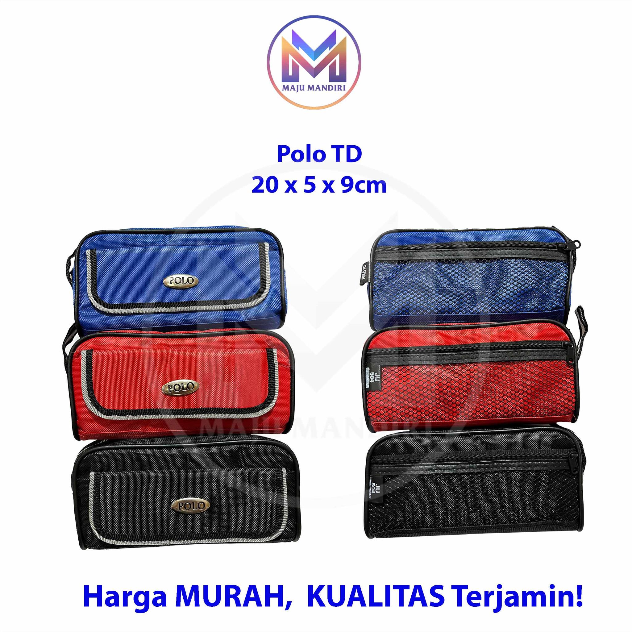 Kotak Pensil Kain Polos Warna Pencil Case Polo