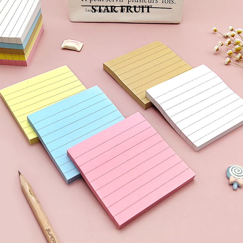 STAR FRUIT⭐ Stylish Lined Sticky Notes for Office, School, and Daily Reminders - Practical and Colorful Memo Pads ราคา 20 บาท*ส่งฟรี