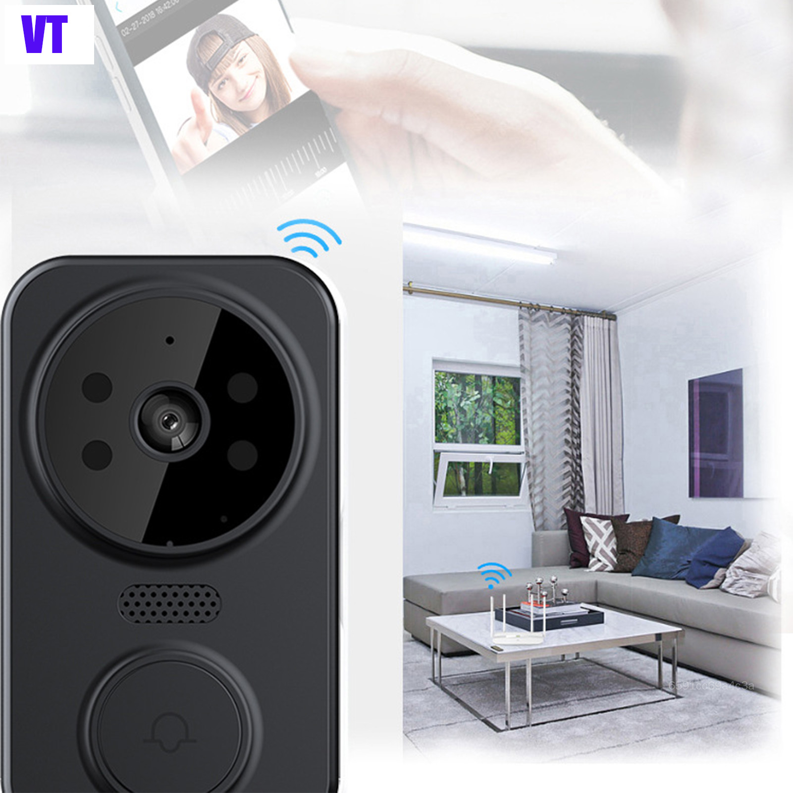 Vt Không Dây Wifi chuông cửa trực quan quan sát trong đêm Thời Gian Thực chuông cửa Cho Gia Đình Bạn Bè Hàng Xóm VT-MY Quà Tặng