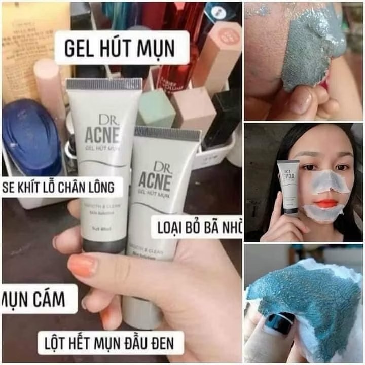 (combo 3 Tuýp) Gel lột mụn Dr Acne 40ml hải âu việt lột sạch mụn , se khít chân lông