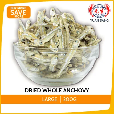 Dried Whole Anchovy Ikan Bilis Large 200g Seafood Groceries Food Anchovies Wholesale Quality