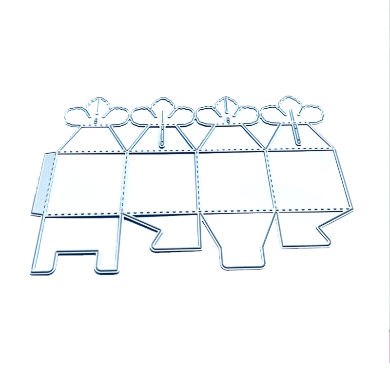 3D Flower Petals Candy Gift Box Metal Cutting Dies Stencil DIY Folding for Case Embossing Die Cuts Scrapbooking Template