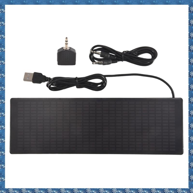 T5(FTQN) LED Music Spectrum Rhythm Lights Voice Sensor 1624 RGB Atmosphere Level Indicator with Cloc