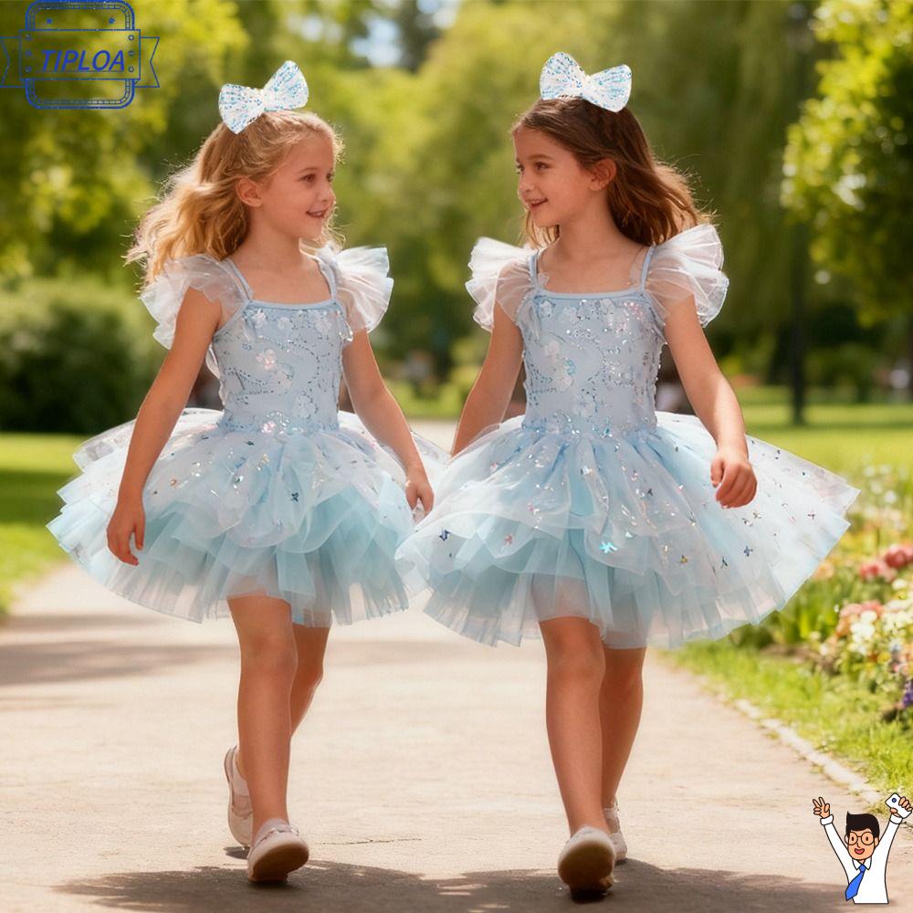 TIPLOA Hoa Váy ballet cho trẻ em Hiện đại Đầm sequin Váy tutu ballet Thời trang Váy tiệc Quần áo biểu diễn Bé gái