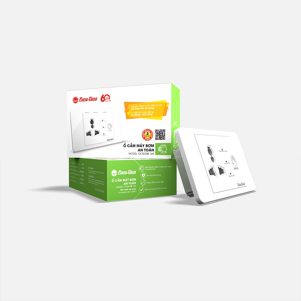Ổ cắm máy bơm an toàn model: oc03.mb 16a